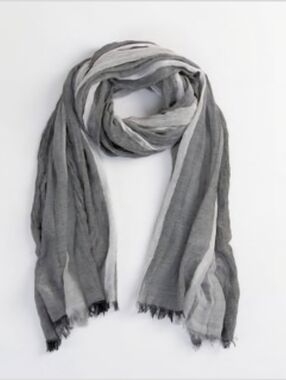 NWT Gray Tonal Sheer Lightweight Summer Scarf